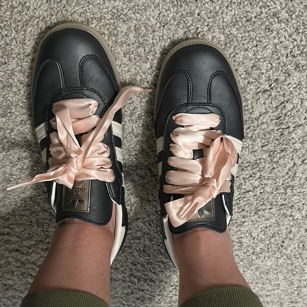 Adidas Black and Pink Fashion Sneakers